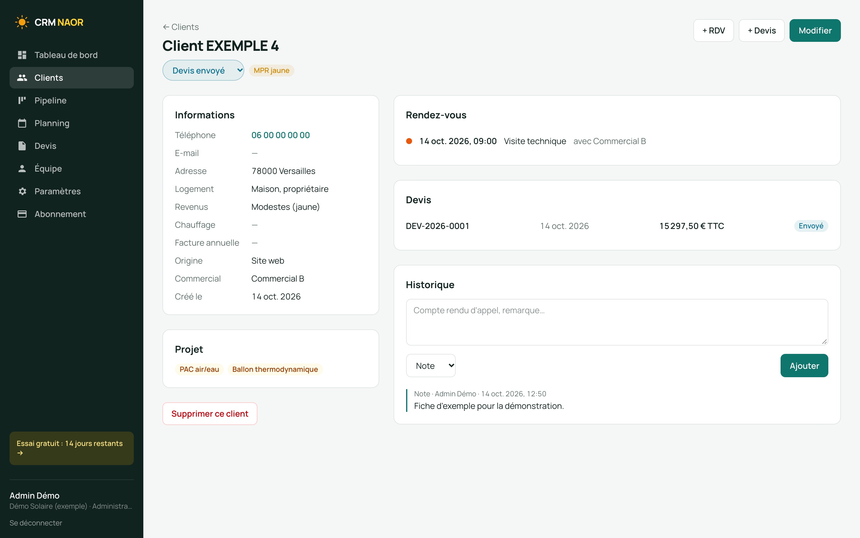 Capture : Toutes les infos d'éligibilité sur une seule fiche